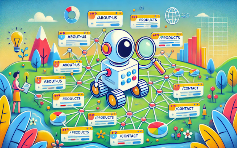 url structure and seo cartoon with google